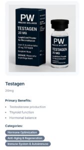 PW - TESTAGEN 20MG VIALR  - R 470